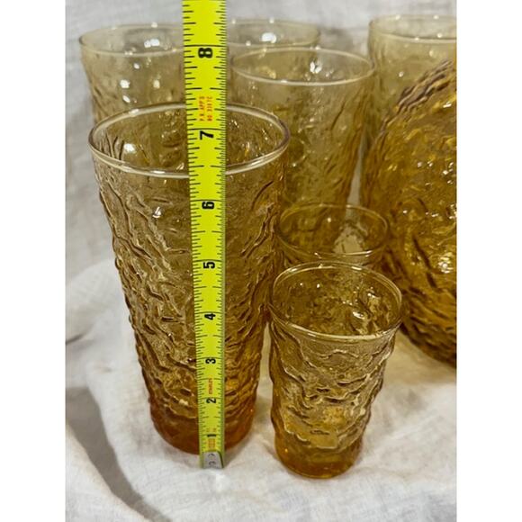 Vintage Anchor Hocking Lido Milano Honey Pitcher and Glass Set - Picture 8 of 9